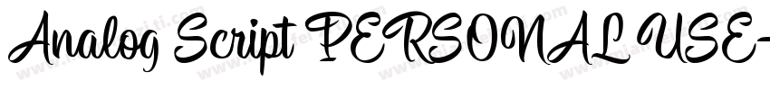Analog Script PERSONAL USE字体转换